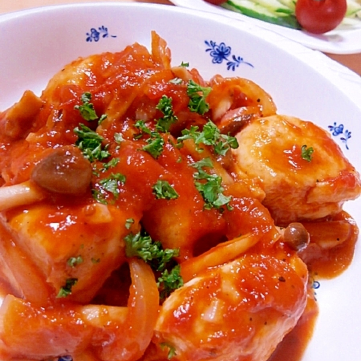 しっとり 鶏胸肉のトマト煮 レシピ 作り方 By はちわれ413 楽天レシピ しっとり 鶏胸肉のトマト煮 レシピ 作り方 By はちわれ413 楽天レシピ